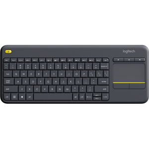 لوحة مفاتيح لوجيتك لاسلكية K400 Plus باللون الرمادي الداكن